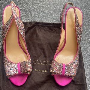 Used Kate Spade Glitter Heels